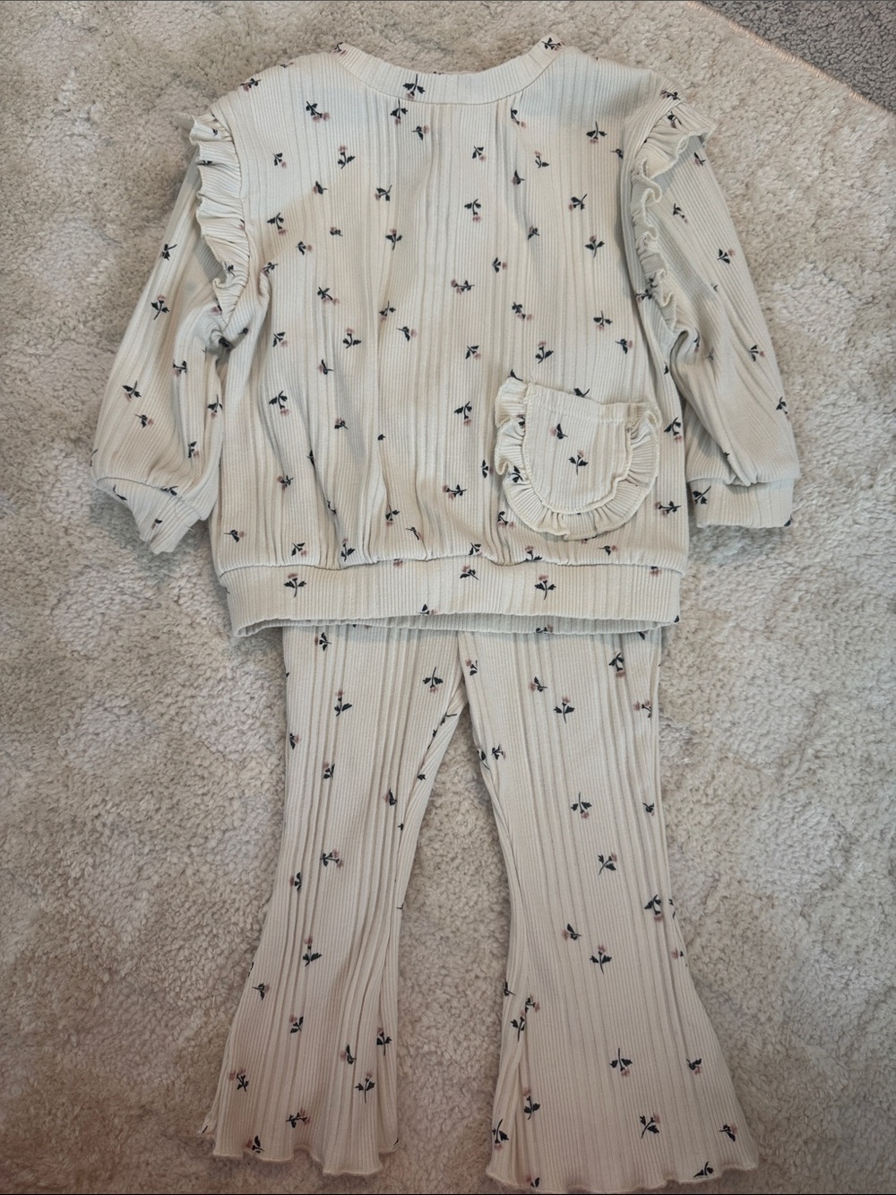 Grayson Mini Ruffle Floral top + pant set